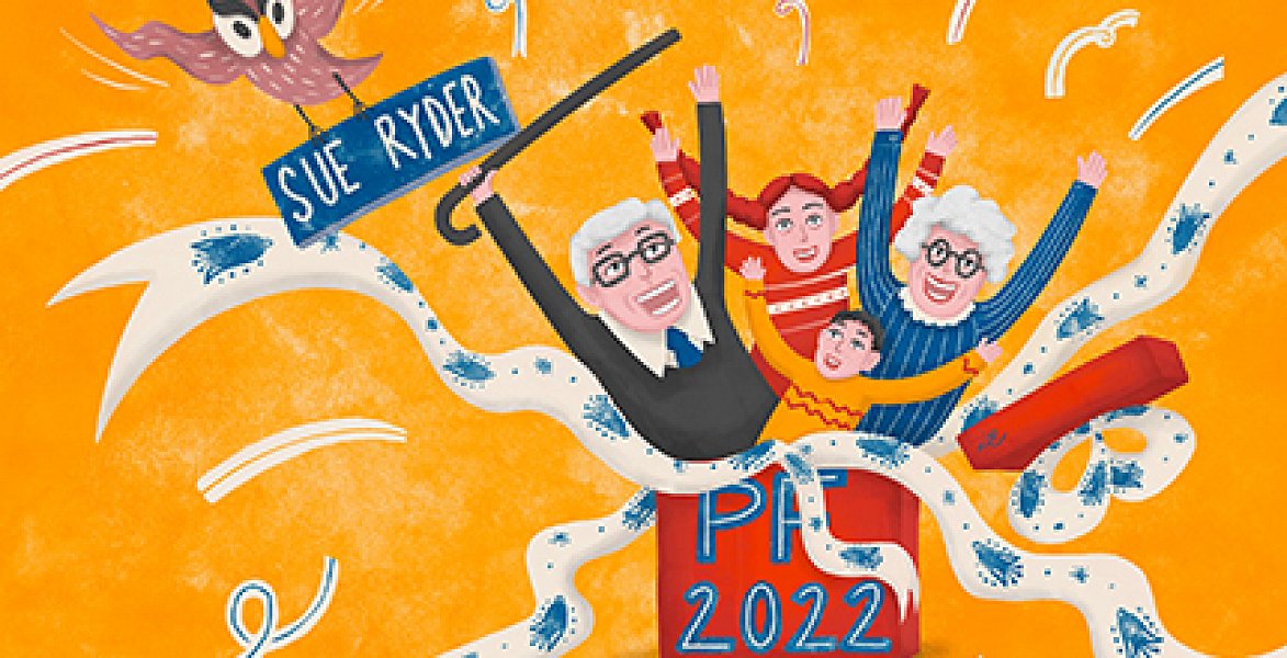 Podívejte se na animované PF 2022: Šťastný a úspěšný nový rok Vám přejí všichni ze Sue Ryder!